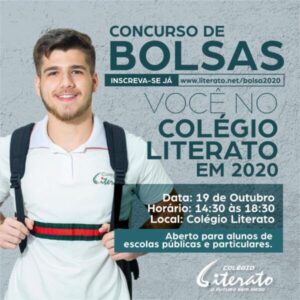 Literato abre inscrições para o concurso de bolsas em 2020