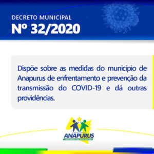 Decreto da Prefeitura de Anapurus estipula medidas de prevenção a pandemia do Coronavírus