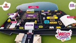 No carnaval de 3,5 milhões de Vargem Grande há espaços para a elite, enquanto o povo ficará bem distante do palco