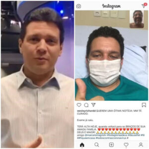 Jornalista piauiense, da bancada do Jornal Nacional, anuncia está curado do Coronavírus, após ficar entubado em UTI de Teresina