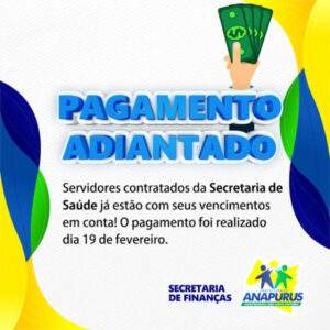 Prefeitura de Anapurus antecipa o pagamento de servidores contratados da Saúde