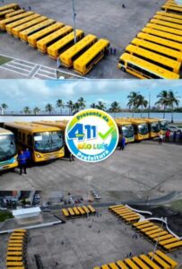 Alvos de polêmica no início do ano, ônibus escolares são entregues por Braide