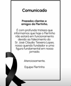 LUTO! Morre o fundador da lanchonete Flerte
