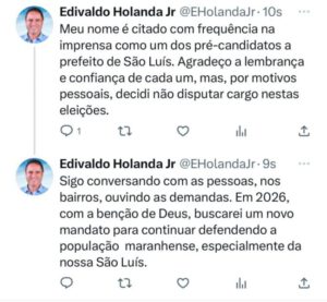 Edivaldo Jr. desiste oficialmente de disputar a Prefeitura de São Luís