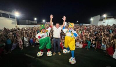 Em Fortuna milhares de crianças participam de festa e recebem presentes do prefeito Sebastião Costa