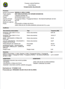 Vargem Grande: Carlinhos Barros e sobrinho da primeira-dama são representados por propaganda irregular