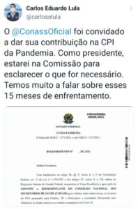 Conass é convidado a participar da CPI da Covid-19 no Senado; Carlos Lula debaterá representando a entidade