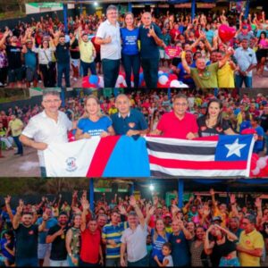 Rodrigues Neto, Sâmara Côrrea e Walfredo apresentam candidaturas de Hildo Rocha e Iracema Vale em evento em Nina Rodrigues