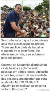 Para atacar governo do MA, bolsonaristas usam foto de prefeito em abril de 2019