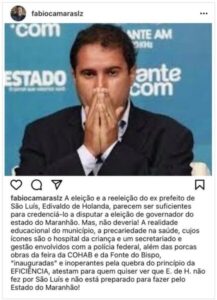 “Não fez por São Luís e não está preparado para fazer pelo Maranhão” diz Pedetista Fábio Câmara sobre Edivaldo Holanda Jr
