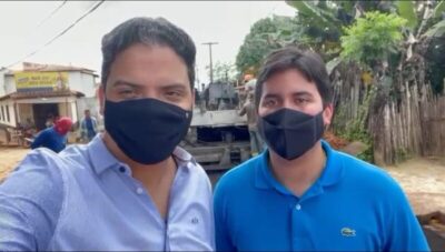 Prefeito Luciano Genésio e Deputado Federal André Fufuca vistoriam obras do programa pró-asfalto