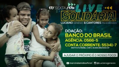 Prefeito Luciano realiza live solidária com artistas pinheirenses nesta sexta-feira(17)