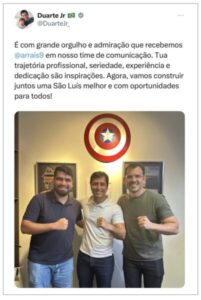 ELEIÇÕES 2024: Jornalista Rafael Arrais assume comunicação de Duarte Júnior