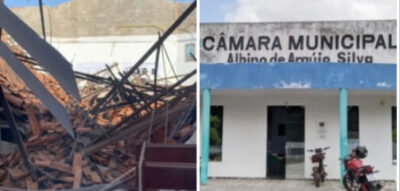 Teto de Câmara Municipal desaba no interior do Maranhão e quase vira tragédia