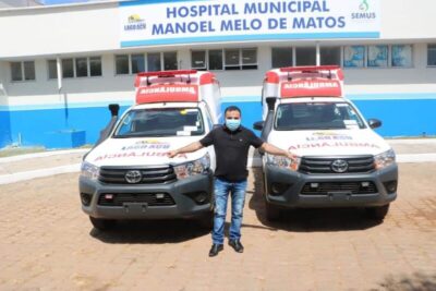 Josimar Maranhãozinho iniciou por Lago Açu com a entrega de 2 ambulâncias, de um total de 40, que serão entregues para todo o estado
