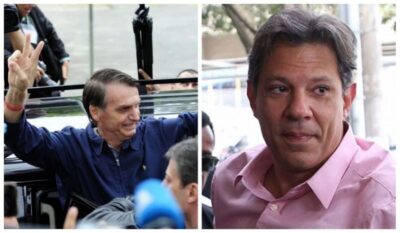 Datafolha: Bolsonaro vence 2º turno com 58% dos votos válidos; Haddad fica com 42%
