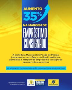Prefeitura de Poção de Pedras reativa convênio e aumenta margem de empréstimos consignados para 35%