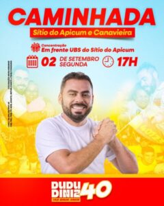 Dudu Diniz faz hoje (2), grande caminhada em Ribamar