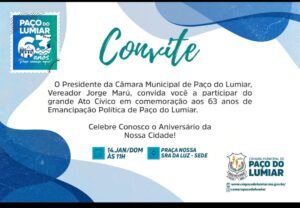 Jorge Marú Convida População a Participar de Ato Cívico no Aniversário de Paço do Lumiar