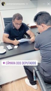 BOMBA! Josimar de Maranhãozinho posta foto de reunião com lobista na Câmara