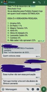 EX-PREFEITO AFONSO CELSO ATACA AGORA TENTANDO MANIPULAR PESQUISAS PARA SUA ESPOSA