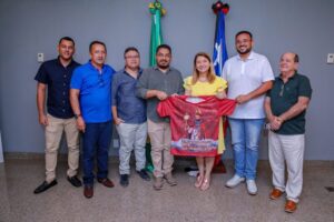 Iracema Vale recebe comitiva para discutir preparativos do Festejo de São Raimundo Nonato dos Mulundus