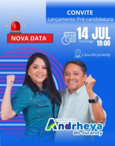 Andrheya do Jurandy faz hoje (14), lançamento da pré-candidatura, em Presidente Dutra