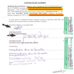 Candidata apresenta contrato de namoro ao contestar impugnação no MA