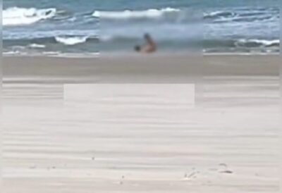 Ato obsceno! Casal é flagrado fazendo sexo na beira da praia, em São Luís
