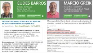 Candidatura impugnada na Raposa! Eudes Barros tem apenas algumas hora para substituir vice