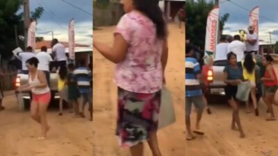 VERGONHA: Prefeita do Maranhão faz carreata para entregar peixes e população sofre para conseguir o alimento; veja o vídeo