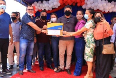 Josimar e Detinha entregam patrulha agrícola para Maracaçumé