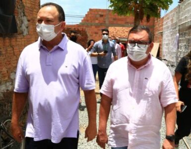 Ivaldo Rodrigues recebe Carlos Brandão na Vila Luizão