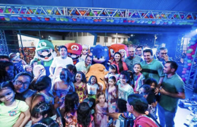 Fernando Pessoa e Érika Costa fazem grande festa para as crianças