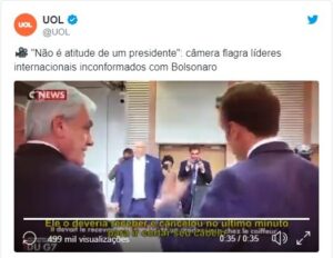 Macron, Piñera e Merkel criticam as atitudes do presidente brasileiro