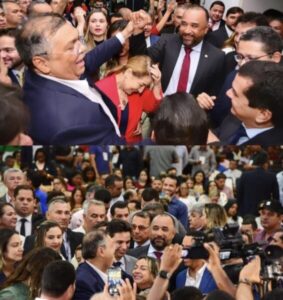 Flávio Dino é mais aclamado que Brandão em evento político no Maranhão