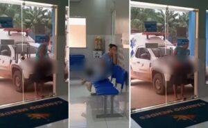QUE LOUCURA! Homem se masturba na porta de hospital no Maranhão