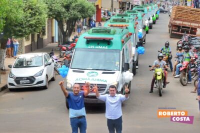 Prefeito Edvan Brandão e deputado Roberto Costa entregam 10 ambulâncias novinhas para o município de Bacabal
