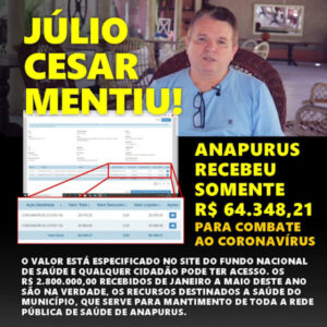 Ex-secretário do governo que deixou hospital de Anapurus fechar as portas tenta atacar gestão e mente descaradamente sobre recursos destinados ao município