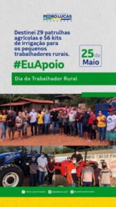 Deputado Pedro Lucas apoia o trabalhador rural