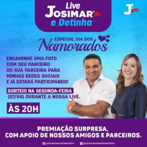 Logo mais acontece live especial com Josimar e Detinha em homenagem ao Dia dos namorados