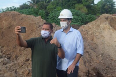 Vereador Marquinhos acompanha Braide no reinício das obras do Matões Turu