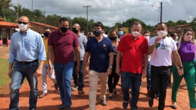 Vice-prefeito Dr. Lúcio recebe Carlos Brandão em evento do Governo do Estado