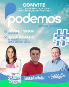 Leandro Bello convida para grande ato de pré-candidatura