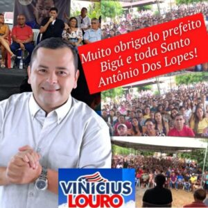 Prefeito Bigu declara apoio à reeleição do deputado Vinicius Louro