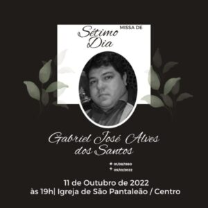 Missa de 7º dia do engenheiro Gabriel Santos será realizada na Igreja São Pantaleão nesta terça (11)