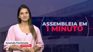 Estreia nesta segunda-feira o programa “Assembleia em 1 Minuto” na TV Assembleia