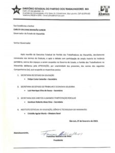 PT racha de novo e apresenta duas listas de indicações para Carlos Brandão
