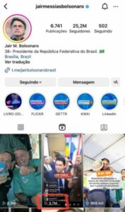 Reportagem alcança mais de 3 milhões de visualizações no Instagram de Bolsonaro