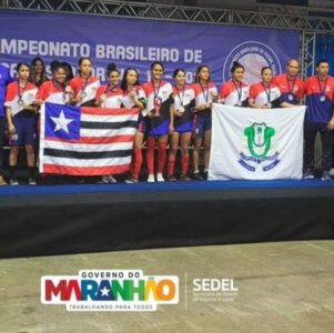 Meninas de Tuntum lá do Ipu-Iru fazem bonito no Brasileiro de Futsal sub-17 e conquistam medalha para o Maranhão